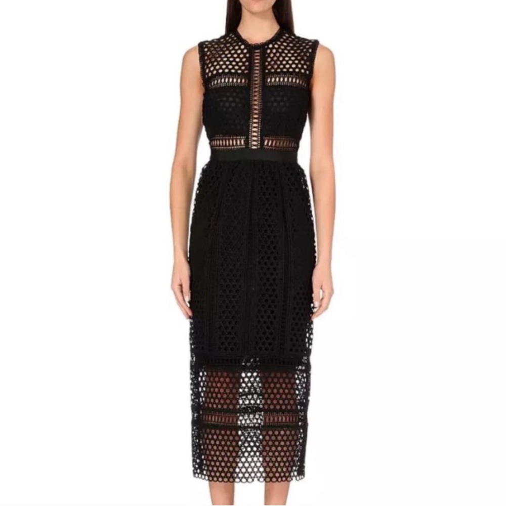 Self-Portrait Midi Dress